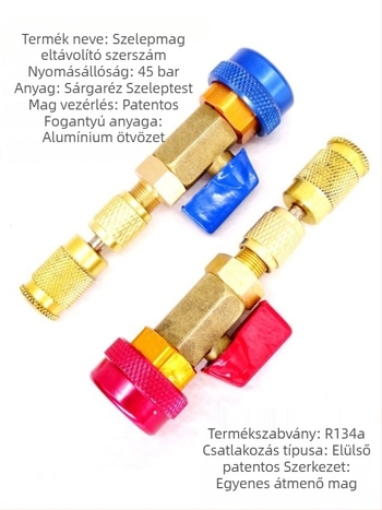 R134a szelepmag eltávolító és cserélő eszköz autóklímához