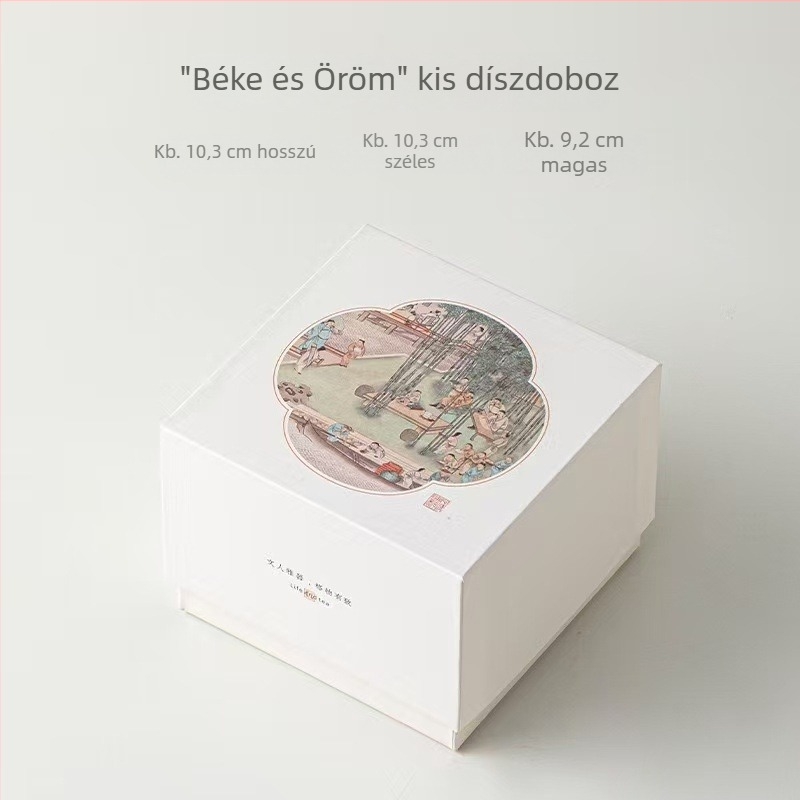 Kínai stílusú teáskészlet teáscsészével ajándékdobozban