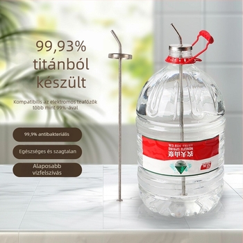 Titánium szívó- és feltöltőcső palackozott vízhez és elektromos vízforralóhoz — tea ceremóniára kiegészítő