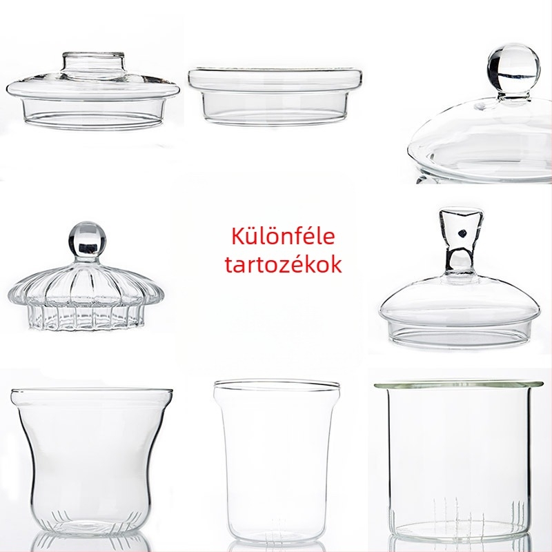 Boroszilikát üveg teáskanna belső alkatrészek, üveg fedél teáskannához, különféle fedők és teafilter