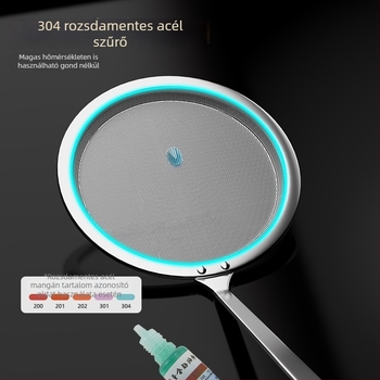 Rozsdamentes acélból készült 100-mesh ultra finom szűrőkanál a konyhának