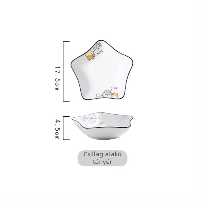 Szív alakú kerámiatál, csont porcelánból, nordic INS stílusú étkészlet nyugati ételekhez és steakhez