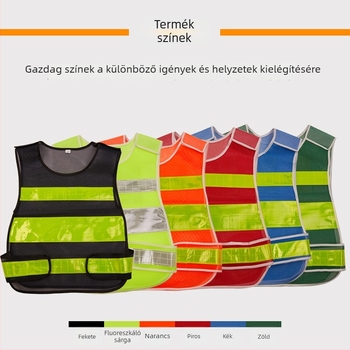 Fényvisszaverő mellény forgalmi szolgálatra – autósiskola, útmentési egység, járőrszolgálat, városi közbiztonság