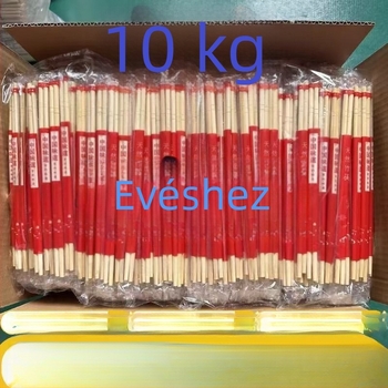 Egyszer használatos bambuszból készült evőpálcák, egyenként csomagolva, otthoni használatra és elvitelre