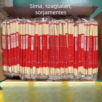 Egyszer használatos bambuszból készült evőpálcák, egyenként csomagolva, otthoni használatra és elvitelre
