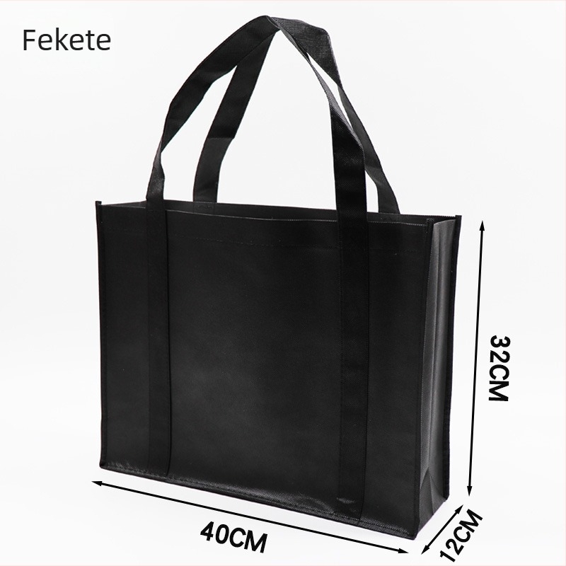 Nem szövött bevásárlótáska megerősített aljával és oldalaival, nagy kapacitású, környezetbarát