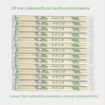 Természetes MOSO bambuszból készült egyszer használatos evőpálcikák, egyenként csomagolt