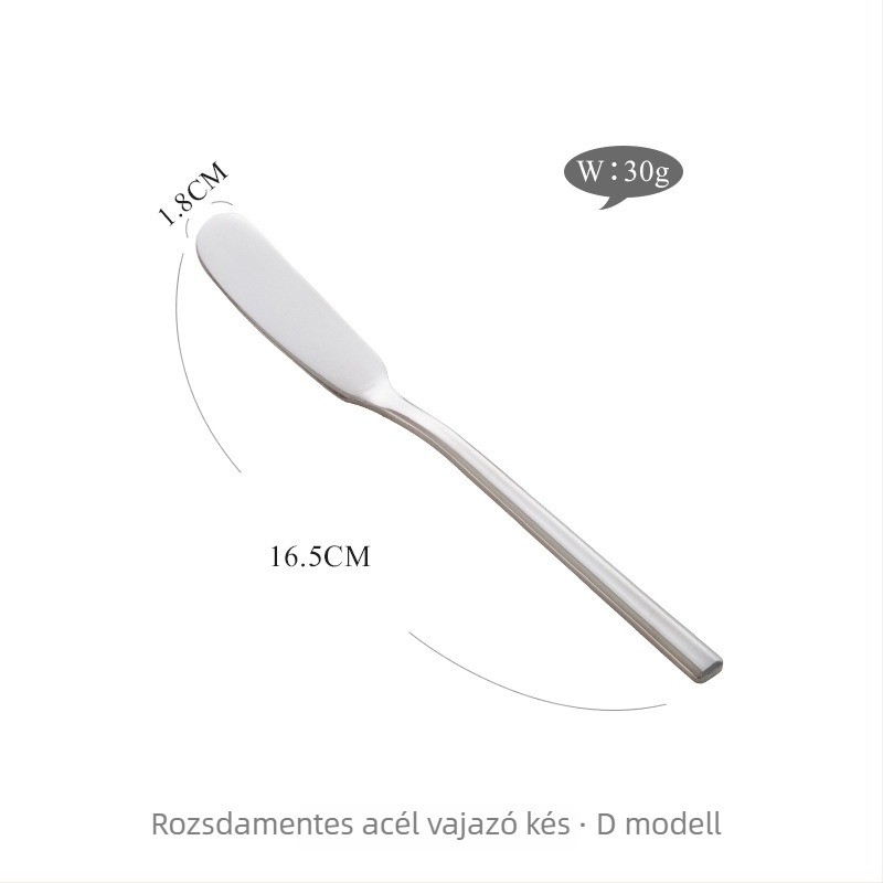 Moonlight 304 rozsdamentes acélból készült vajkés, lekváros kés, spatula, szósz kés, sajtkés, nyugati sajtkés