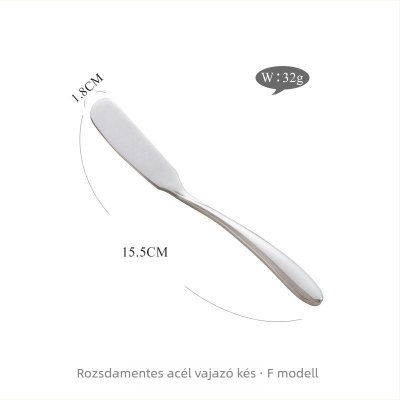 Moonlight 304 rozsdamentes acélból készült vajkés, lekváros kés, spatula, szósz kés, sajtkés, nyugati sajtkés