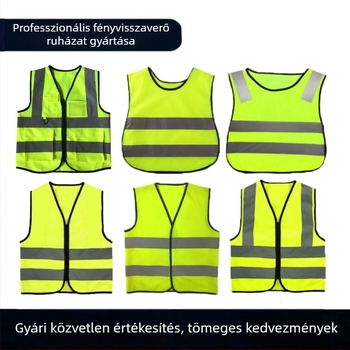 Reflektív gyermekmellény csoportos tevékenységekhez, fluoreszkáló óvodai mellény nyomtatással