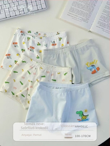Three Little Ducks gyerekeknek szánt pamut antibakteriális boxer briefs mesefigurás mintával, középmagas derekú, fiúknak