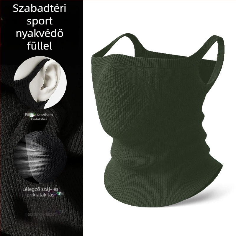 Sima nylon kerékpáros nyakmelegítő fülhuroz design-nal, szélvédett és melegen tartó, uniszex