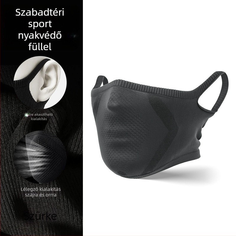 Sima nylon kerékpáros nyakmelegítő fülhuroz design-nal, szélvédett és melegen tartó, uniszex