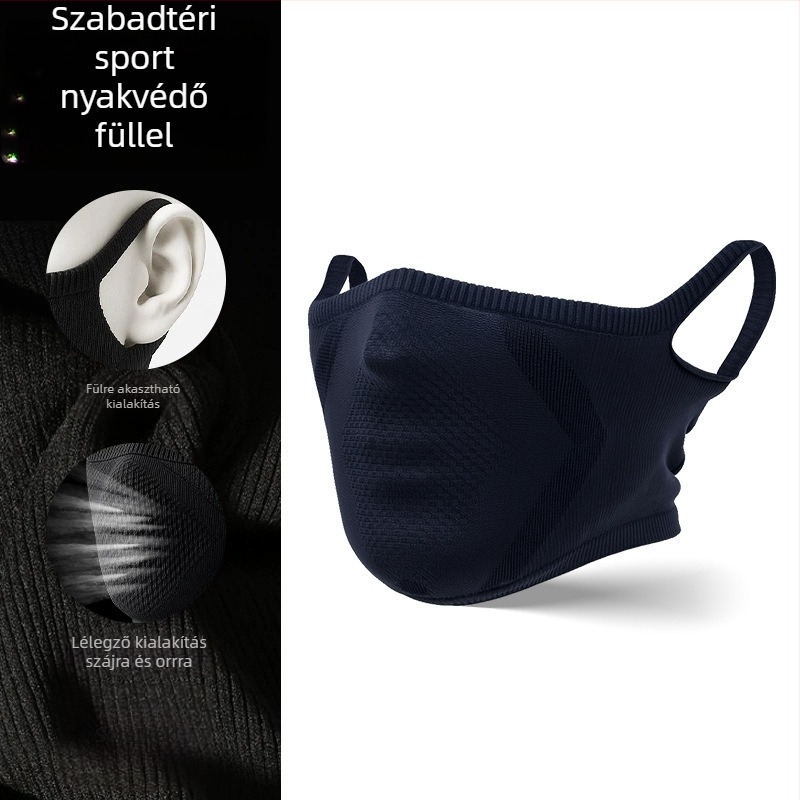 Sima nylon kerékpáros nyakmelegítő fülhuroz design-nal, szélvédett és melegen tartó, uniszex
