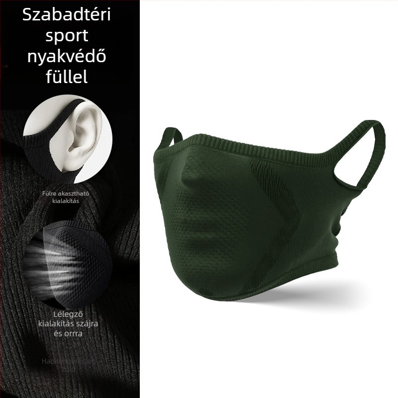 Sima nylon kerékpáros nyakmelegítő fülhuroz design-nal, szélvédett és melegen tartó, uniszex