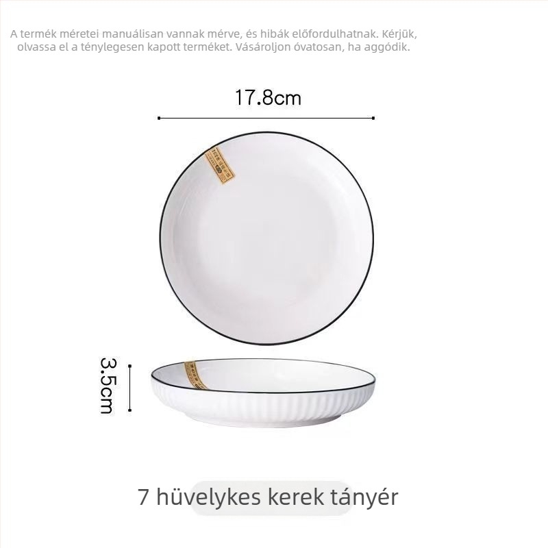 Kerámia étkészlet – tányérok és mély leveses tálak, lebegő textúrájú felülettel, minimalist Skandináv stílus