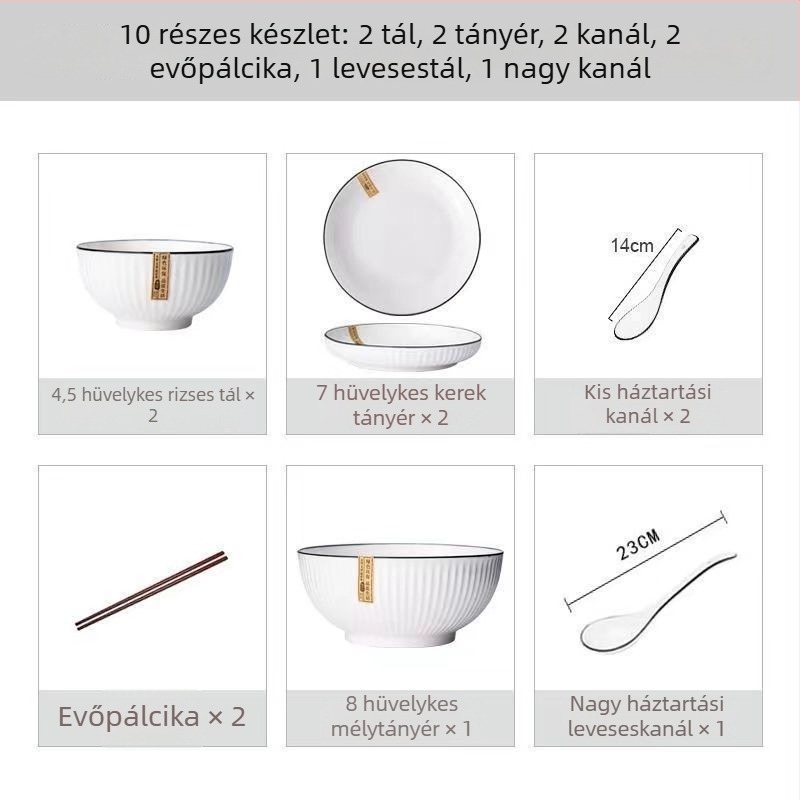 Kerámia étkészlet – tányérok és mély leveses tálak, lebegő textúrájú felülettel, minimalist Skandináv stílus