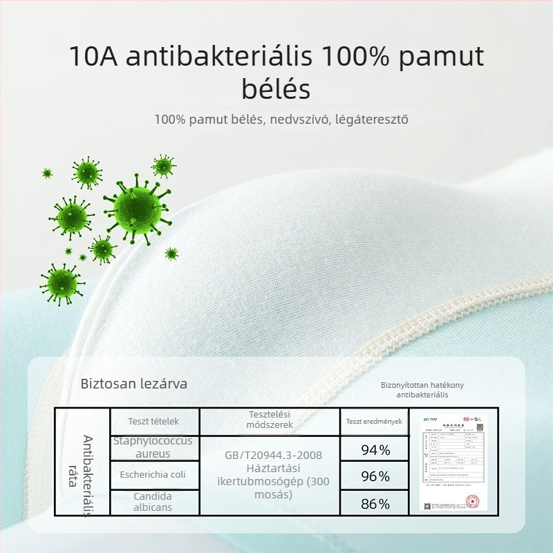 Férfi 100% pamut boxer alsók, antibakteriális, A típus, nagy méret
