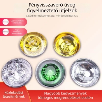 A3 macskaszem útjelzők – 360° fényvisszaverő üveggolyók, közúti biztonság, kiemelt útjelzőtáblák