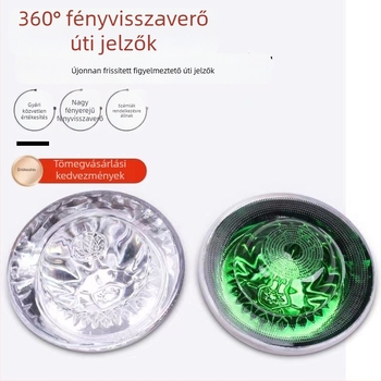 A3 macskaszem útjelzők – 360° fényvisszaverő üveggolyók, közúti biztonság, kiemelt útjelzőtáblák
