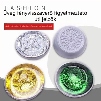 A3 macskaszem útjelzők – 360° fényvisszaverő üveggolyók, közúti biztonság, kiemelt útjelzőtáblák