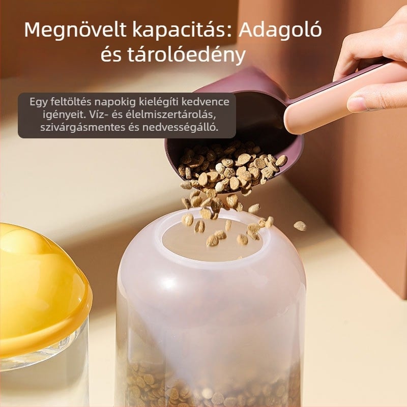 Felhő alakú automata etető macskáknak és kutyáknak, vízadagolóval