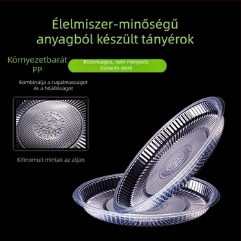 Egyszer használatos műanyag tányérok – vastag, kör alakú tányérok grillhez és piknikhez, gyümölcs- és zöldség tálalásához