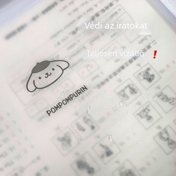 Sanrio A4 papírtároló, függőleges akordeon mappa, hordozható, több rekesszel, iskolai gyerek-stílusban