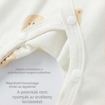 Újszülött 100% pamut overál pillangó mintával, egész évben viselhető, uniszex, hosszú ujjú