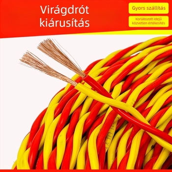 Háztartási világításhoz készült antifagyasztó, rugalmas kábel, 2,5 mm, 100 m, tűzálló vezeték LED világításhoz.