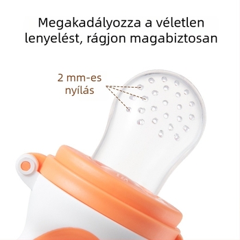 Baba gyümölcs- és zöldséppüré rágó játék, rágó tasak és cumiszerű etetési segédeszköz