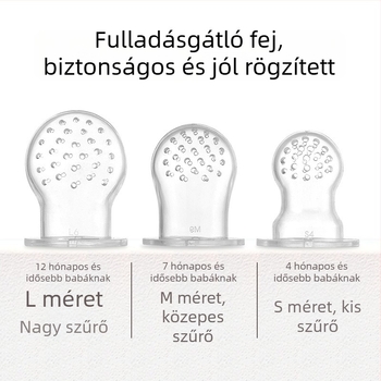 Baba gyümölcs- és zöldséppüré rágó játék, rágó tasak és cumiszerű etetési segédeszköz