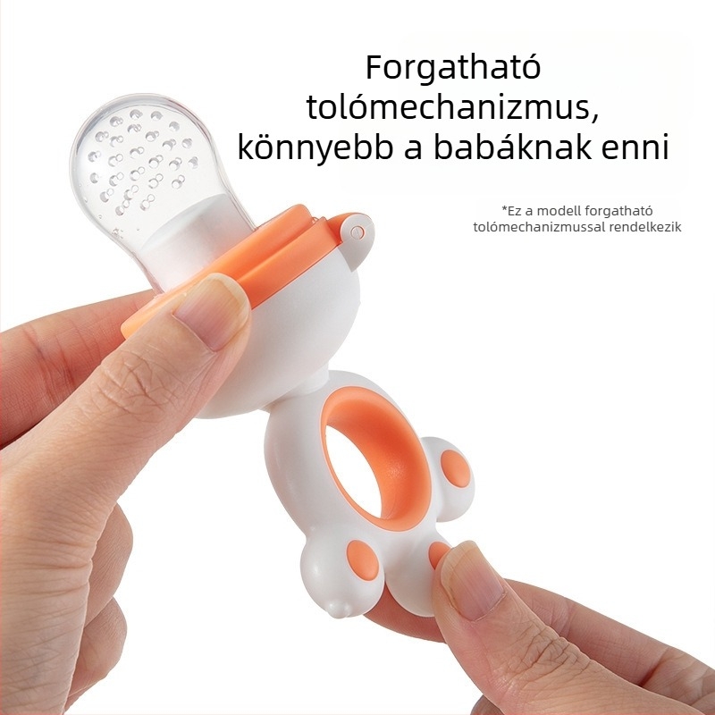 Baba gyümölcs- és zöldséppüré rágó játék, rágó tasak és cumiszerű etetési segédeszköz
