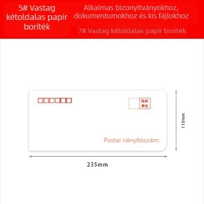 A4 kraft papír borítékok, kis és nagy méretben, 2/3/5/7/9 méretek, bérpapírokhoz