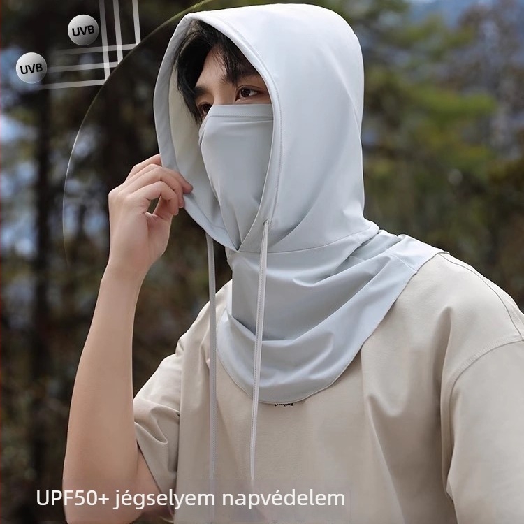 Légáteresztő teljes arcos UV-védő kapucnis maszk kültéri kerékpározáshoz