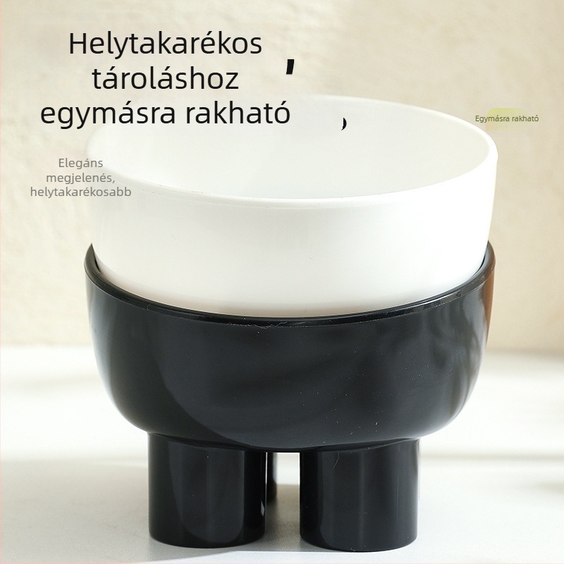 Háziállat etető tál anti-dőlés funkcióval, széles nyílású víz- és eleség tál macskáknak és kutyáknak, nyakvédő