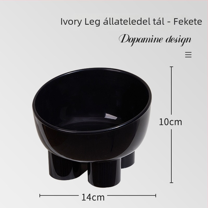 Háziállat etető tál anti-dőlés funkcióval, széles nyílású víz- és eleség tál macskáknak és kutyáknak, nyakvédő