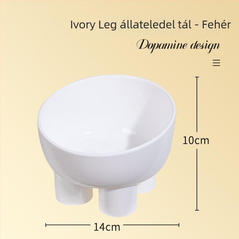 Háziállat etető tál anti-dőlés funkcióval, széles nyílású víz- és eleség tál macskáknak és kutyáknak, nyakvédő