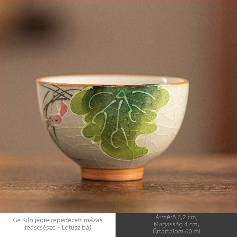 Dehua porcelán teáscsésze faégetéssel és nyomtatott mintával, Gongfu tea készlethez, otthoni használatra