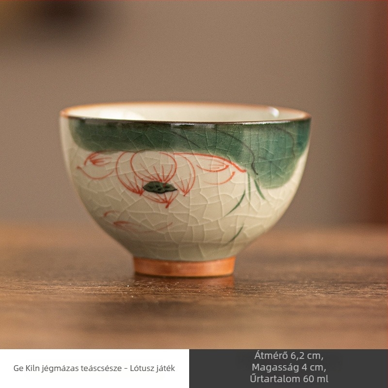 Dehua porcelán teáscsésze faégetéssel és nyomtatott mintával, Gongfu tea készlethez, otthoni használatra