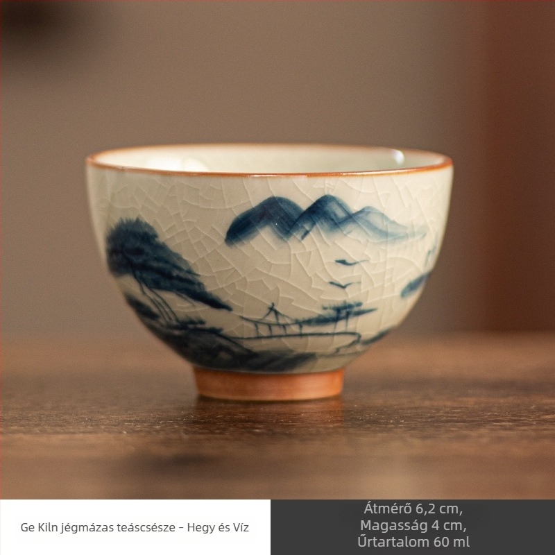 Dehua porcelán teáscsésze faégetéssel és nyomtatott mintával, Gongfu tea készlethez, otthoni használatra