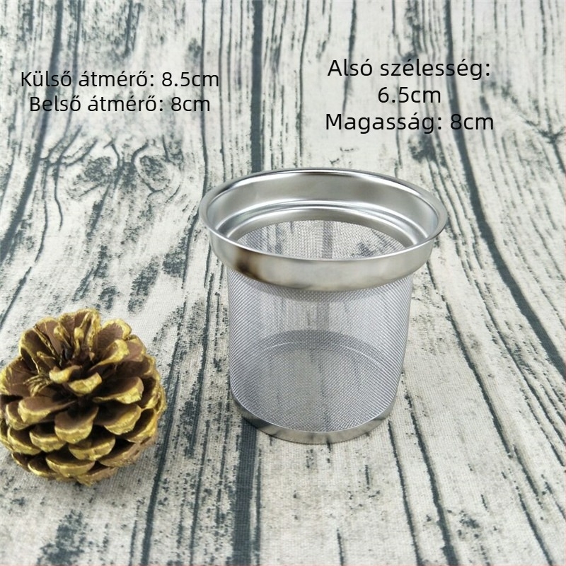 Rozsdamentes acél teáskanna szűrő, finom hálós teafilter üveg teáskannához, tea készlet kiegészítő