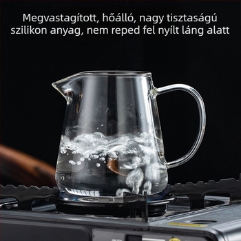 Üvegből készült tea szeparátor irodai használatra, hőálló, nagy kapacitású Gongfu teáskészlet, vastagított dizájn