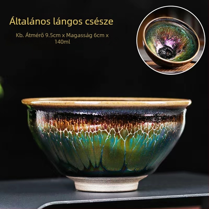 Kirin Flame Jianzhan teáscsésze, kézzel készült, mesteri minőségű, személyes használatra