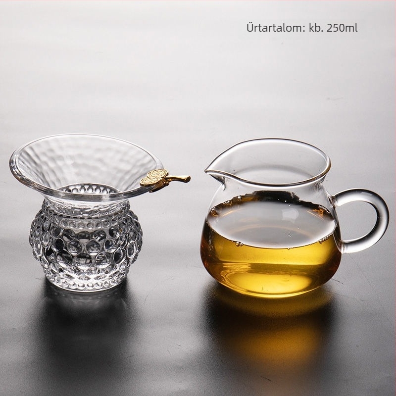 Üvegből készült teaszűrő és tölcsér – minimalist tea infúzor kiegészítők