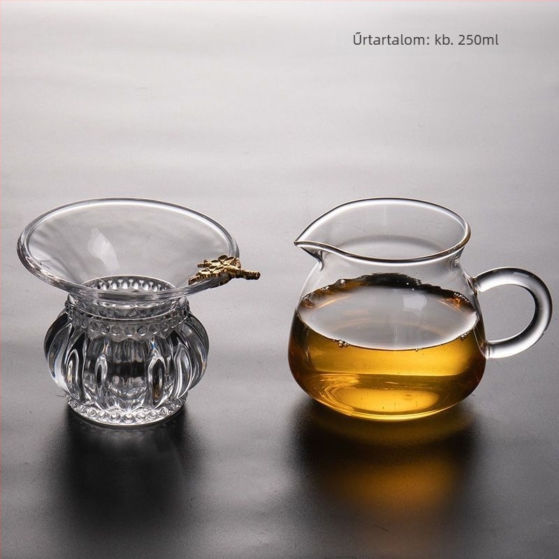 Üvegből készült teaszűrő és tölcsér – minimalist tea infúzor kiegészítők