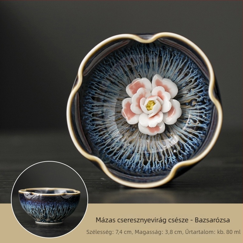 Kung Fu teáscsésze porcelánból, egy darab, vintage elegáns kínai stílusú dizájn
