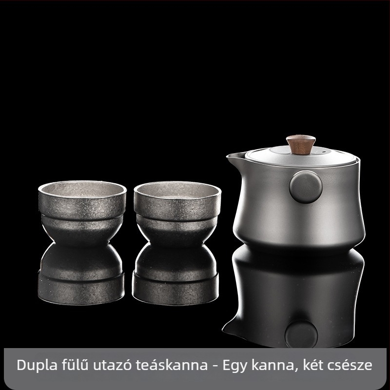 Rongshantang Tiszta titánium utazó tea készlet – hordozható teáskanna és csésze egy személy részére