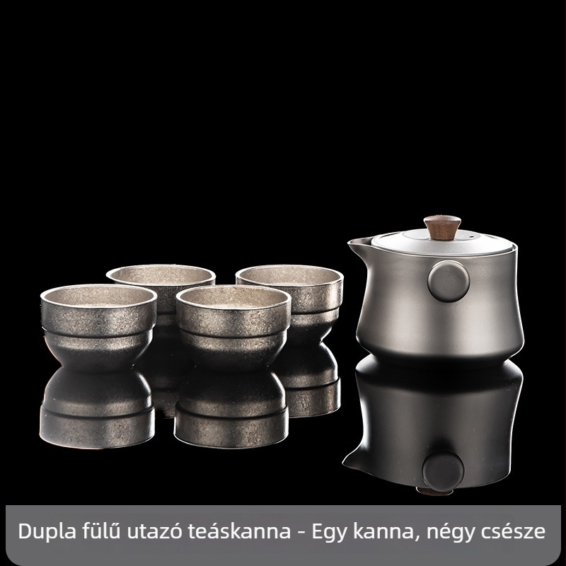 Rongshantang Tiszta titánium utazó tea készlet – hordozható teáskanna és csésze egy személy részére