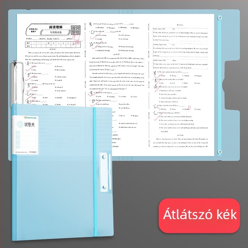 Átlátszó A3/A4 papírtartó – diák dolgozat rendező